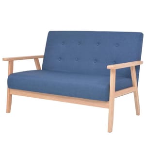 2-Sitzer-Sofa Stoff Blau
