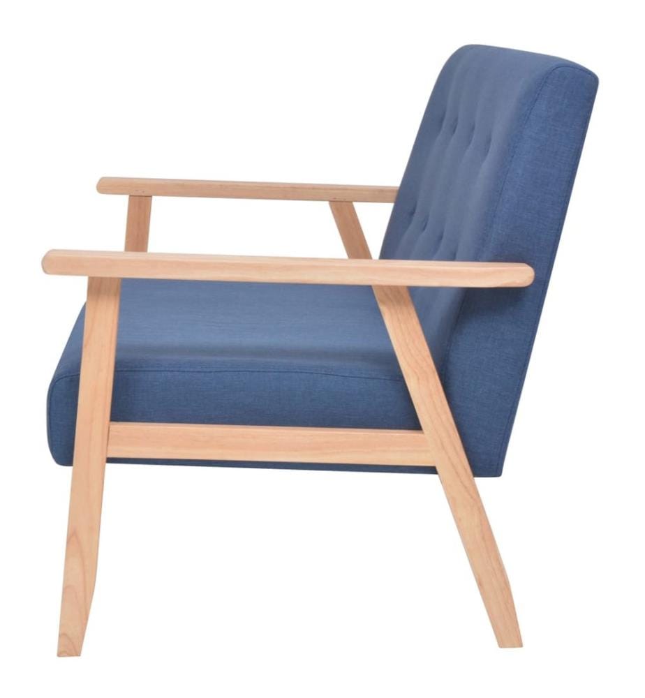 2-Sitzer-Sofa Stoff Blau