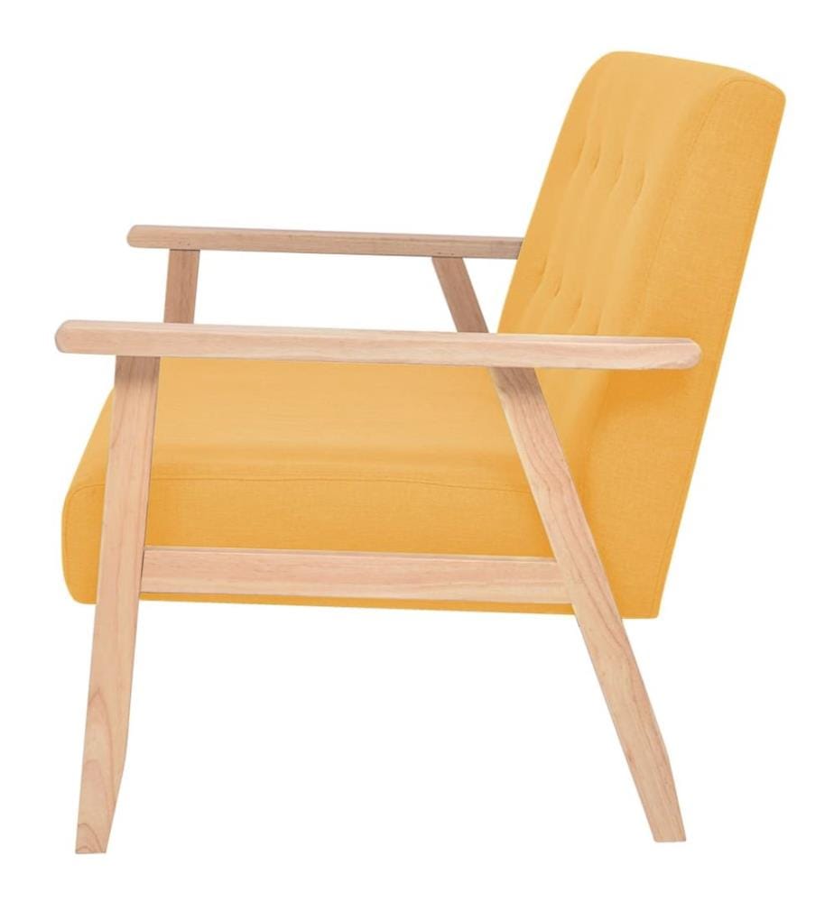 2-Sitzer Sofa Stoff Gelb