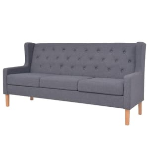 3-Sitzer Sofa Stoff Grau