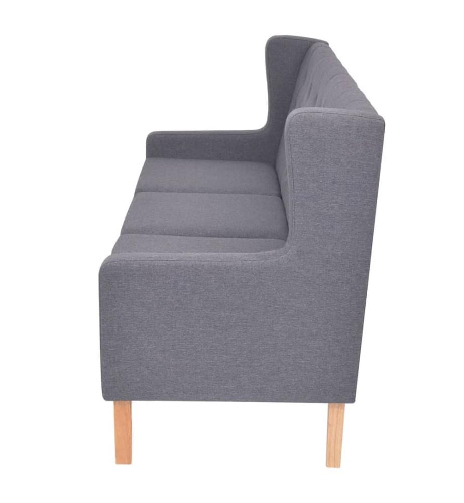 3-Sitzer Sofa Stoff Grau