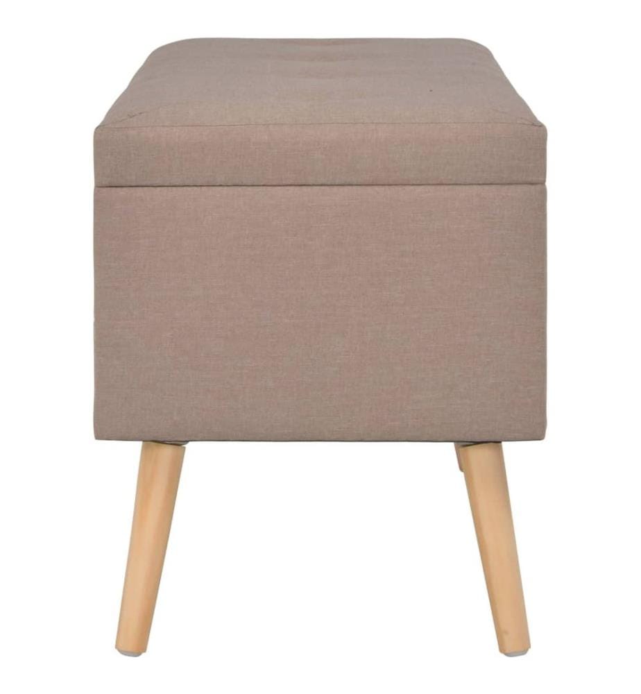 Hocker mit Stauraum 3 Stk. Braun Stoff