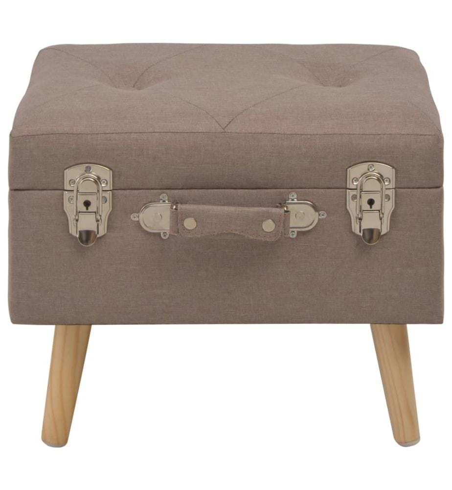Hocker mit Stauraum 3 Stk. Braun Stoff