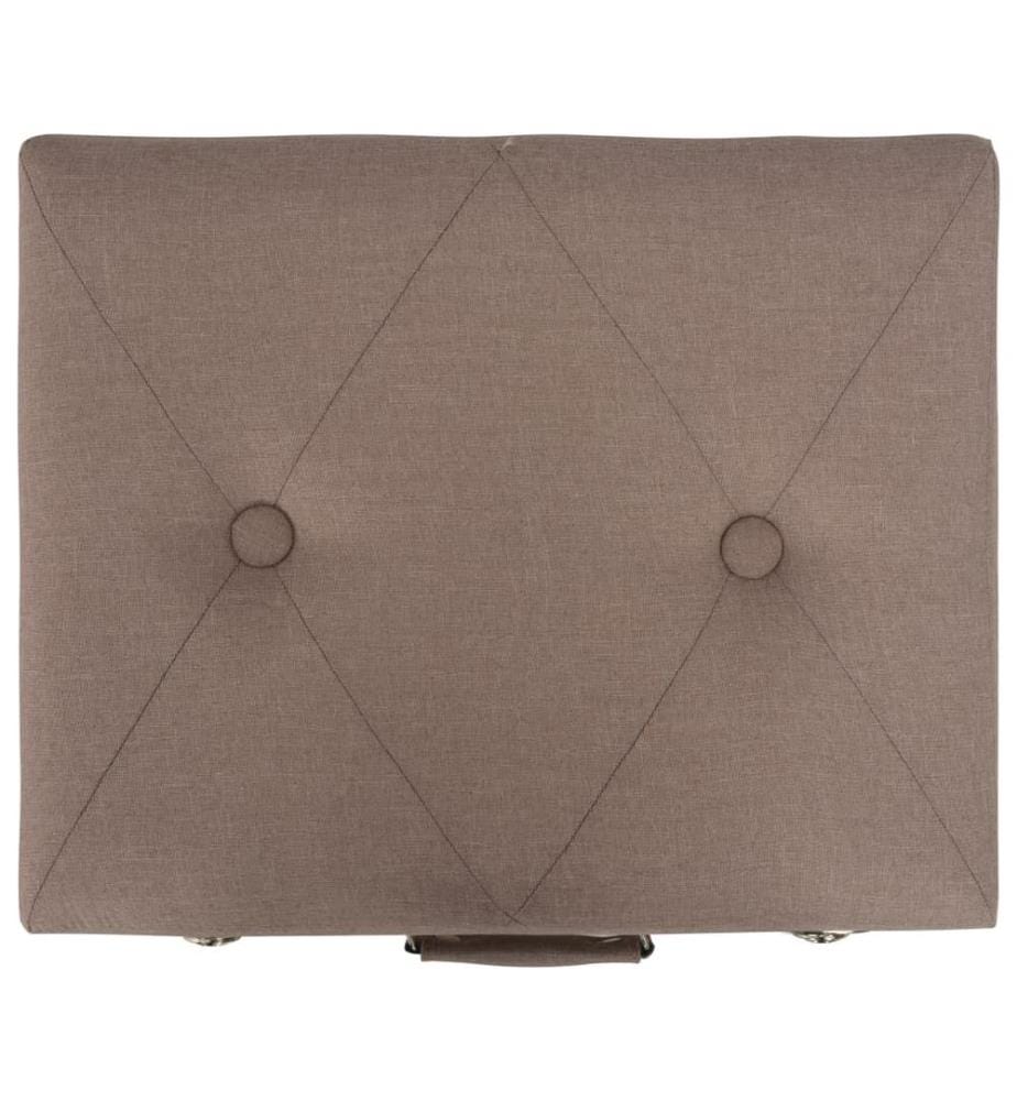 Hocker mit Stauraum 3 Stk. Braun Stoff
