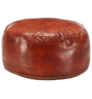 Pouf Hellbraun 60 x 30 cm Echtes Ziegenleder
