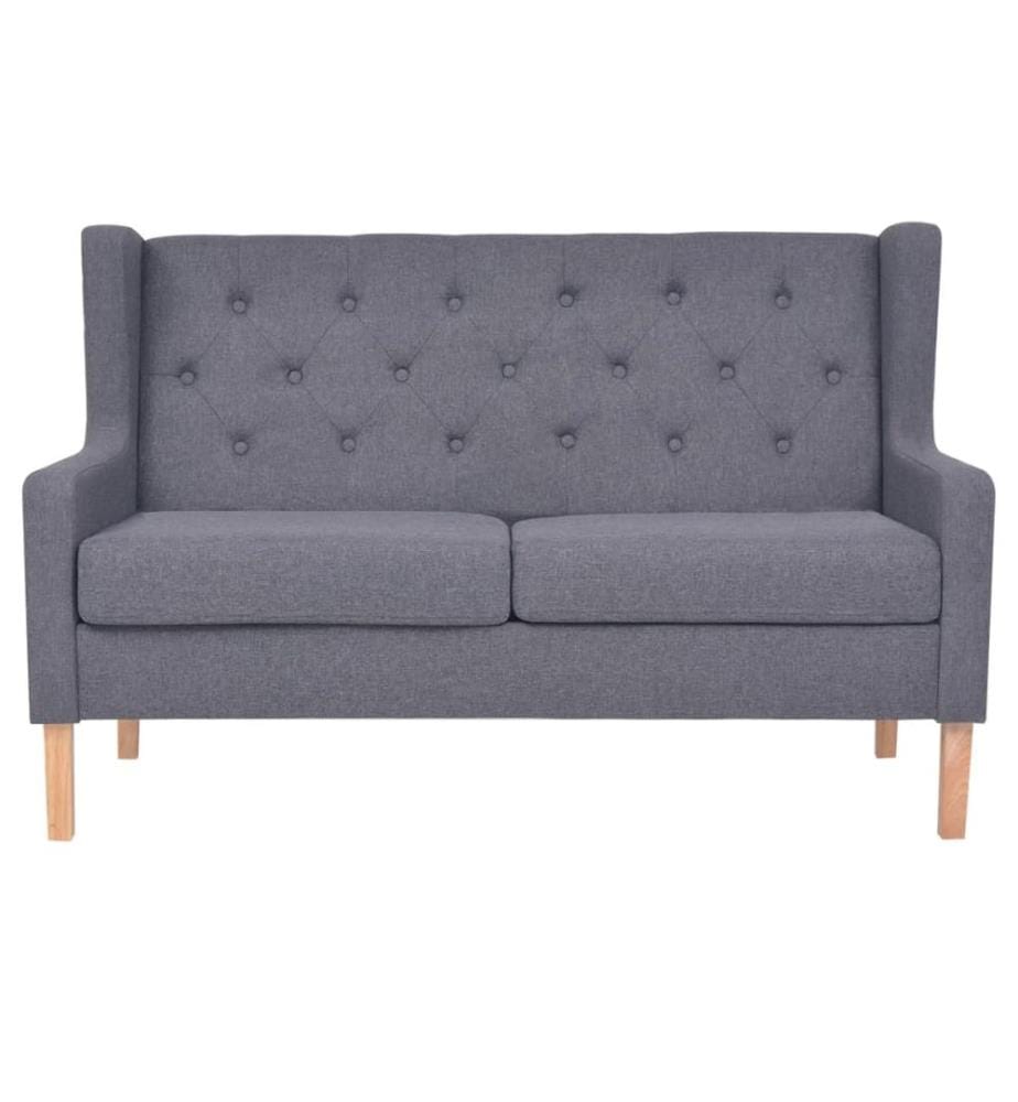 2-tlg. Sofa-Set Stoff Grau