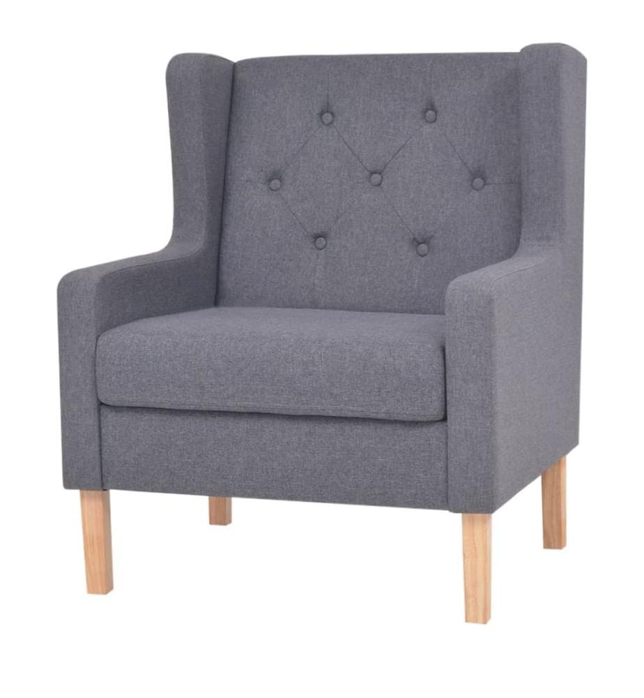 2-tlg. Sofa-Set Stoff Grau