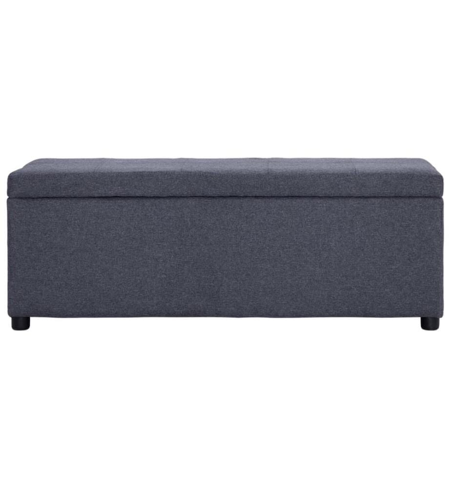 Bank mit Staufach 116 cm Dunkelgrau Polyester