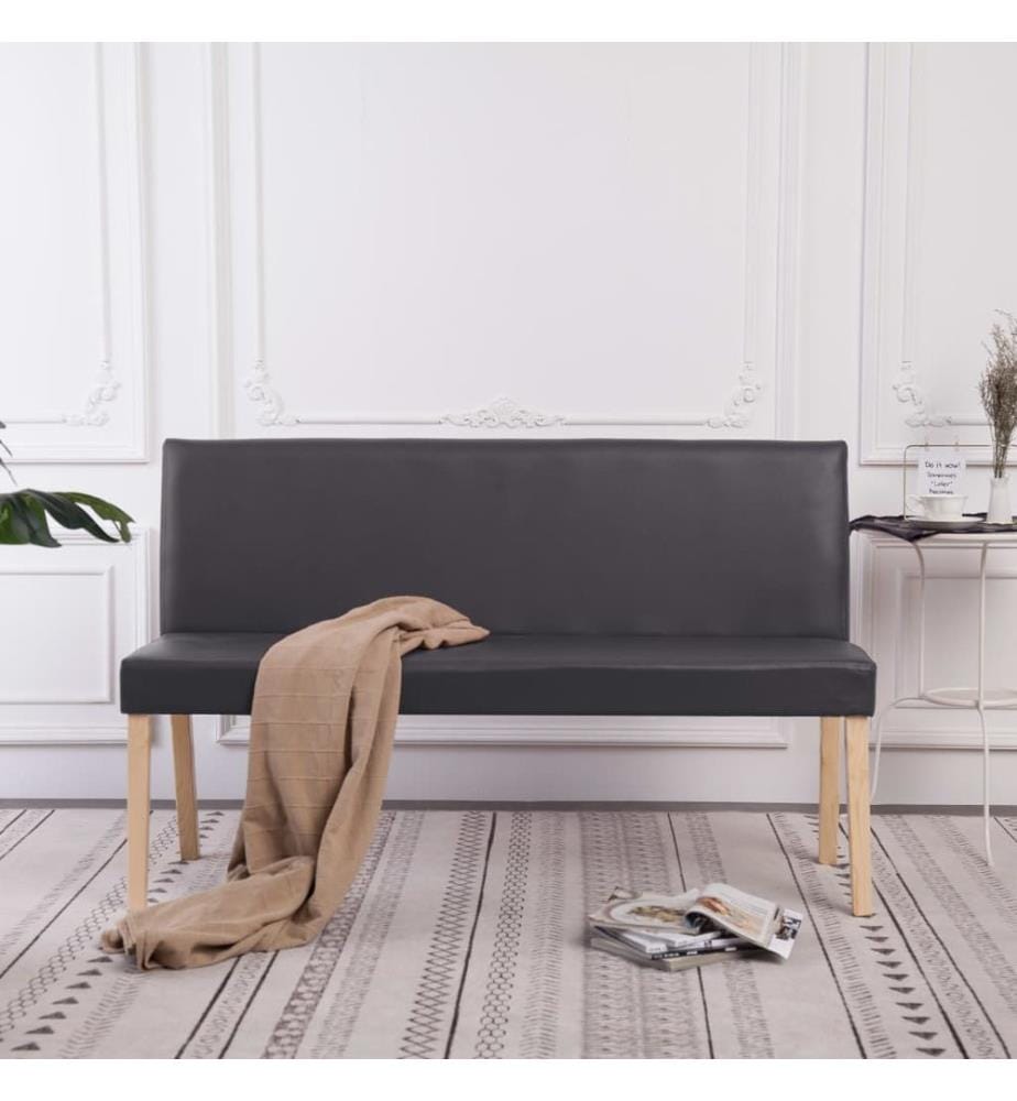 Sitzbank 139,5 cm Grau Kunstleder