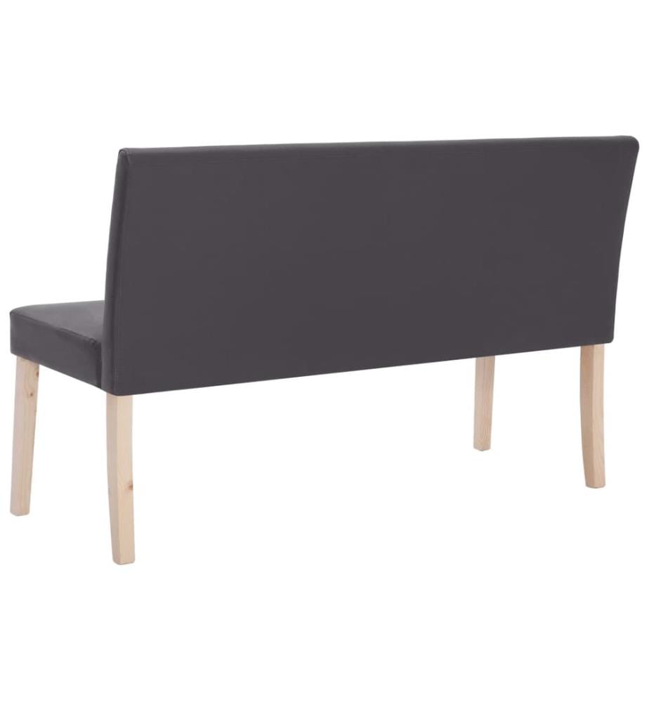 Sitzbank 139,5 cm Grau Kunstleder