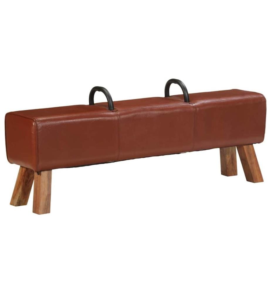 Banc cheval d'arçon vintage Cuir véritable de chèvre
