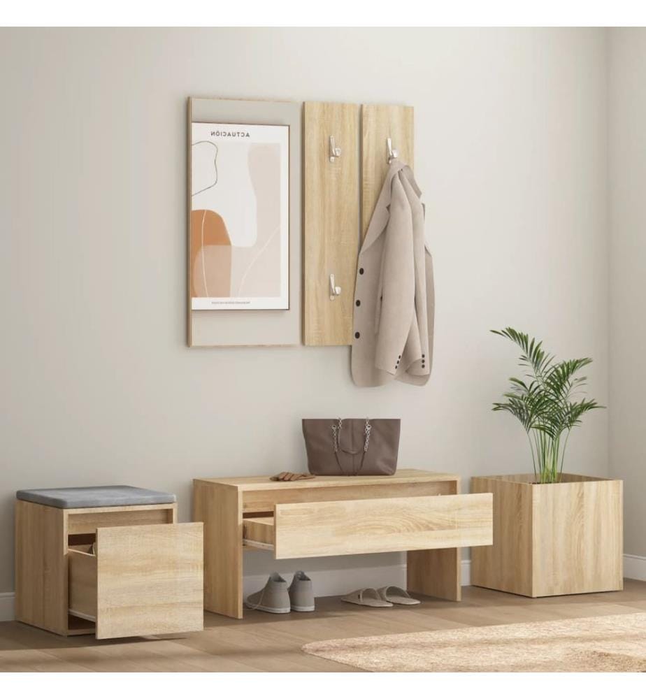 Garderoben-Set Sonoma-Eiche Holzwerkstoff