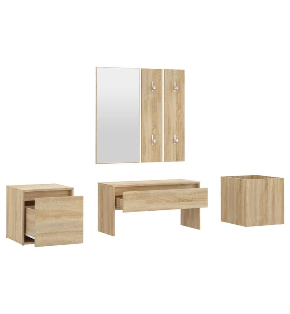 Garderoben-Set Sonoma-Eiche Holzwerkstoff