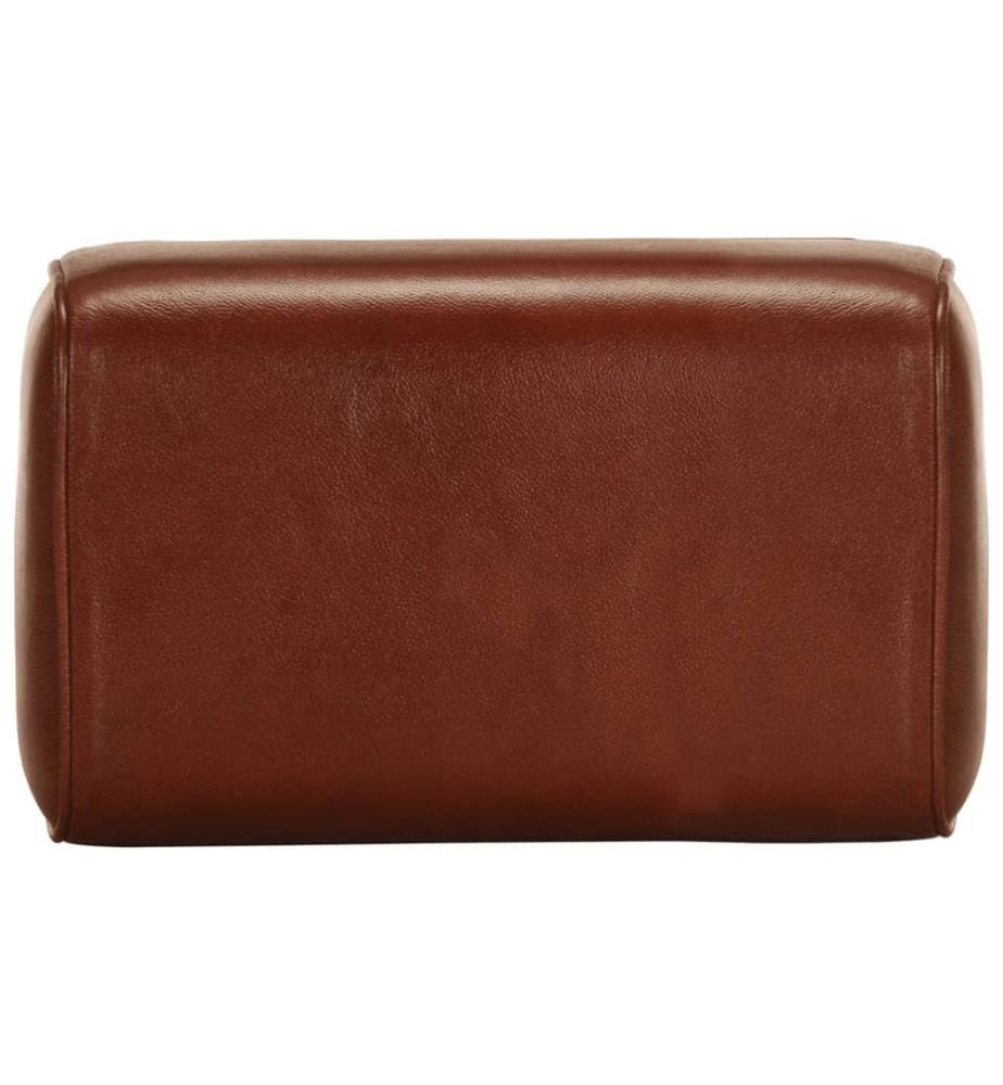 Banc saut de cheval 38 cm marron cuir véritable et manguier