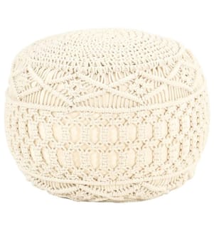 Makramee Sitzpuff Handgefertigt 45x30 cm Baumwolle