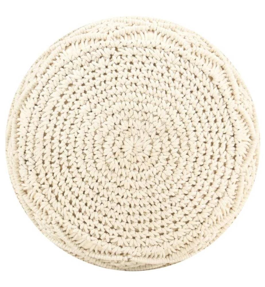 Makramee Sitzpuff Handgefertigt 45x30 cm Baumwolle