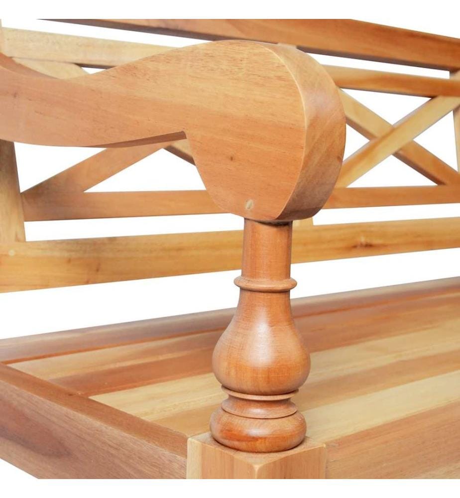 Batavia-Bank Hellbraun 123 cm Massivholz Mahagoni