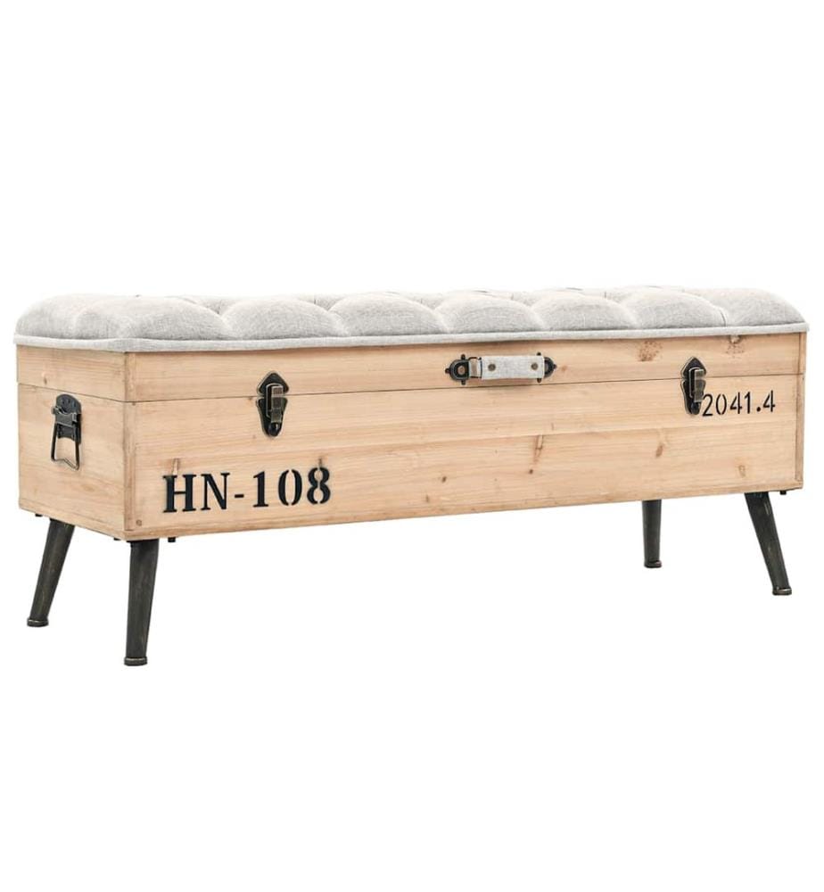 Sitzbank mit Stauraum 110 cm Massivholz Tanne