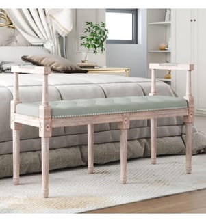 Sitzbank Hellgrau 110x40x70 cm Samt