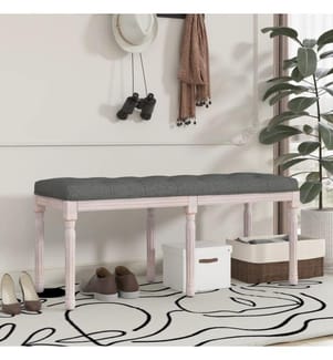 Sitzbank Dunkelgrau 110x40x49 cm Stoff
