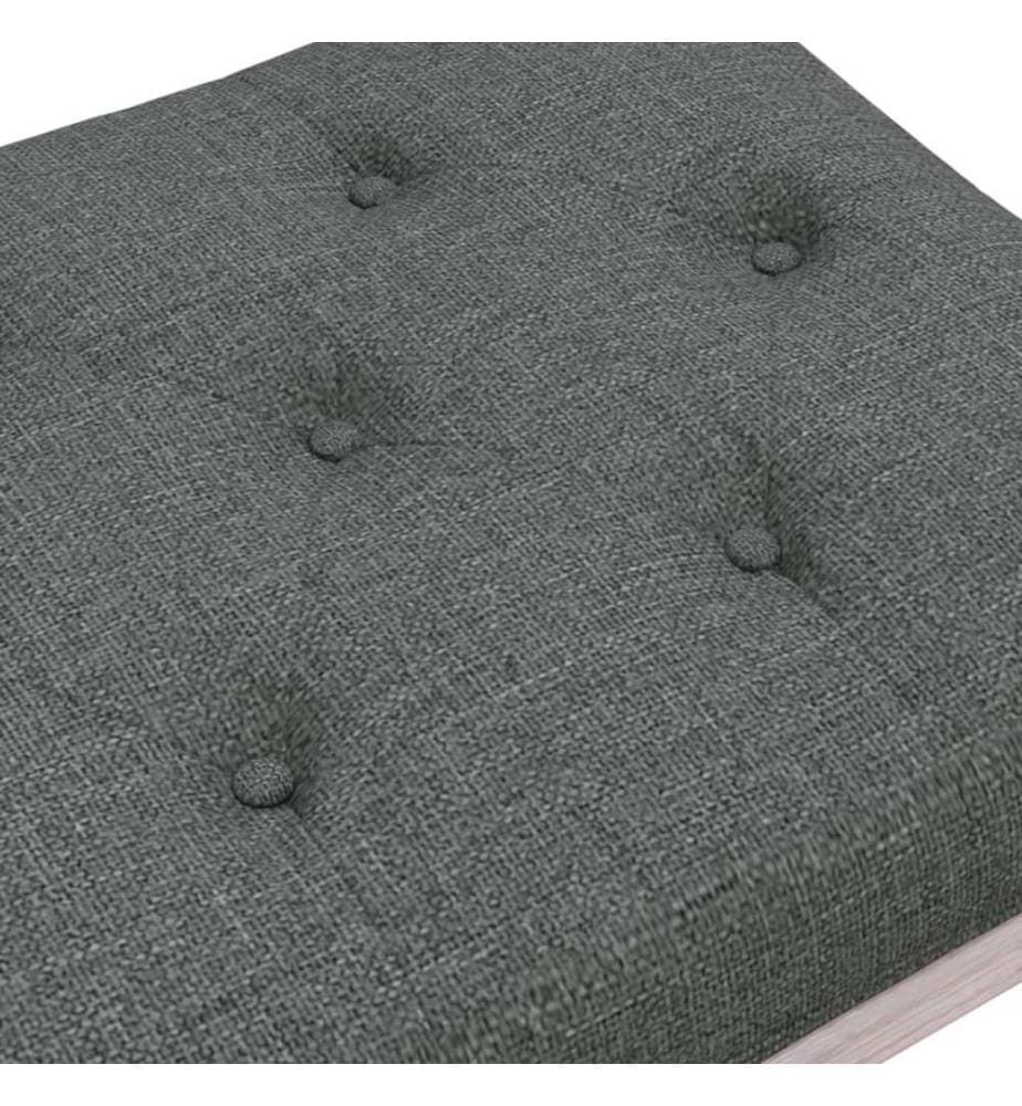 Sitzbank Dunkelgrau 110x40x49 cm Stoff