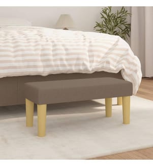 Sitzbank Taupe 70x30x30 cm Stoff