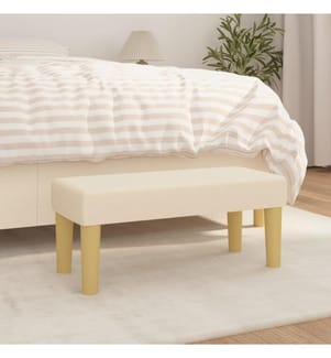 Sitzbank Creme 70x30x30 cm Stoff