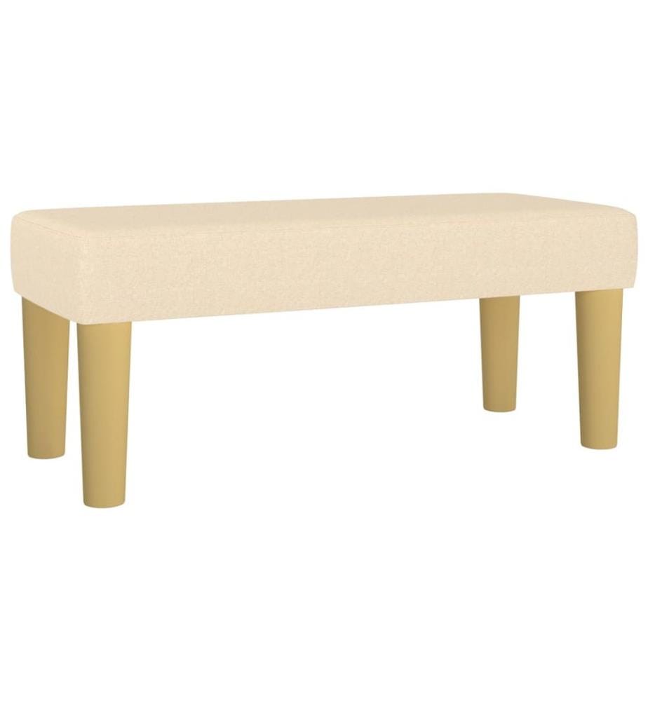 Sitzbank Creme 70x30x30 cm Stoff