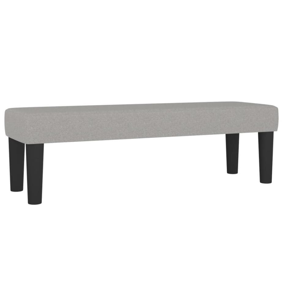 Sitzbank Hellgrau 100x30x30 cm Stoff