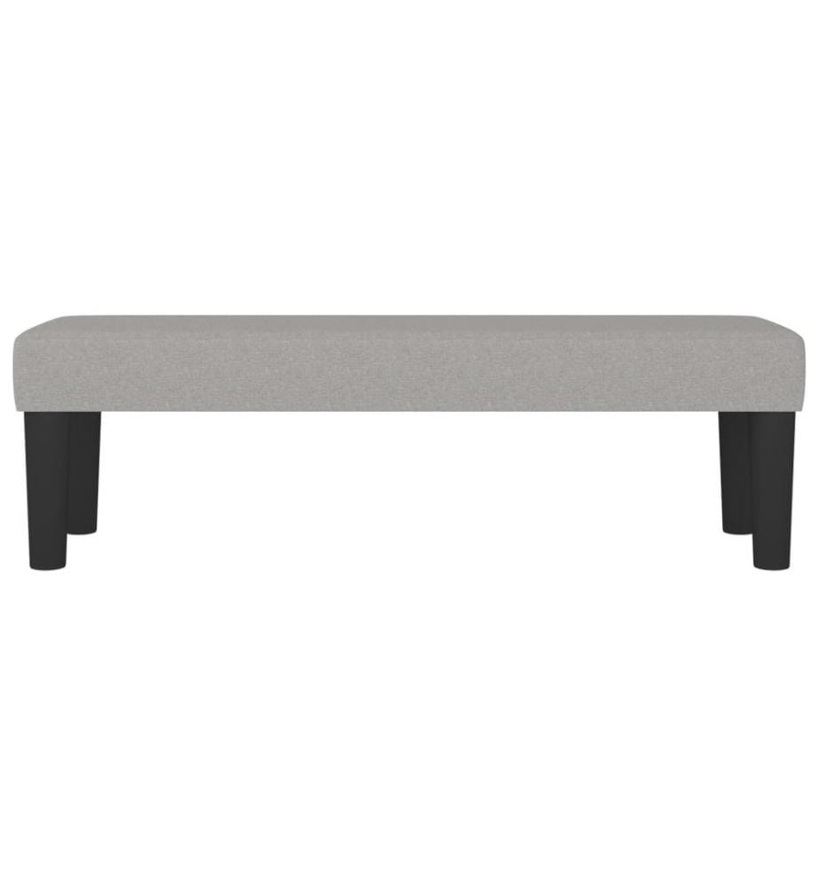 Sitzbank Hellgrau 100x30x30 cm Stoff