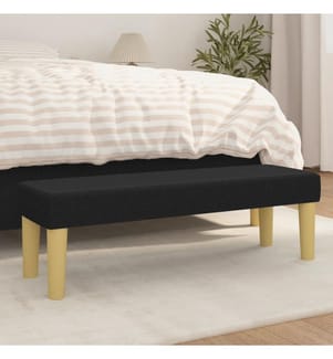 Sitzbank Schwarz 100x30x30 cm Stoff