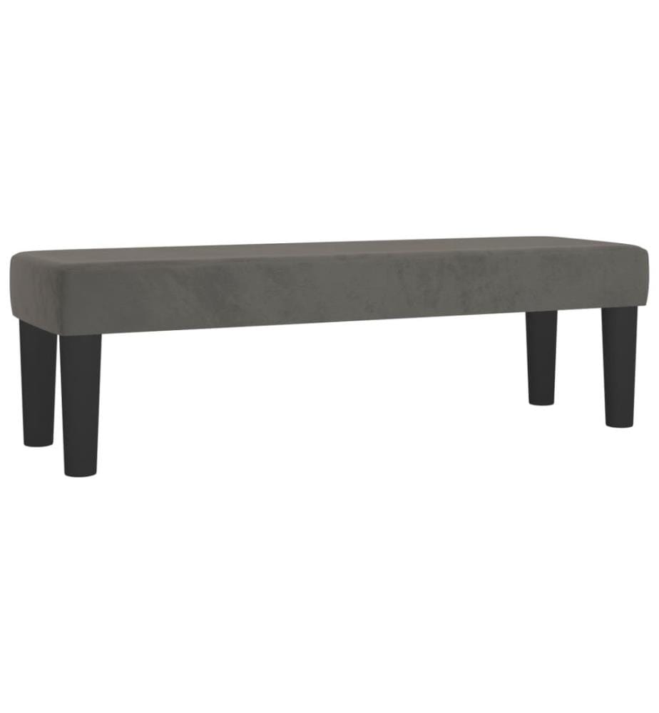 Sitzbank Dunkelgrau 100x30x30 cm Samt