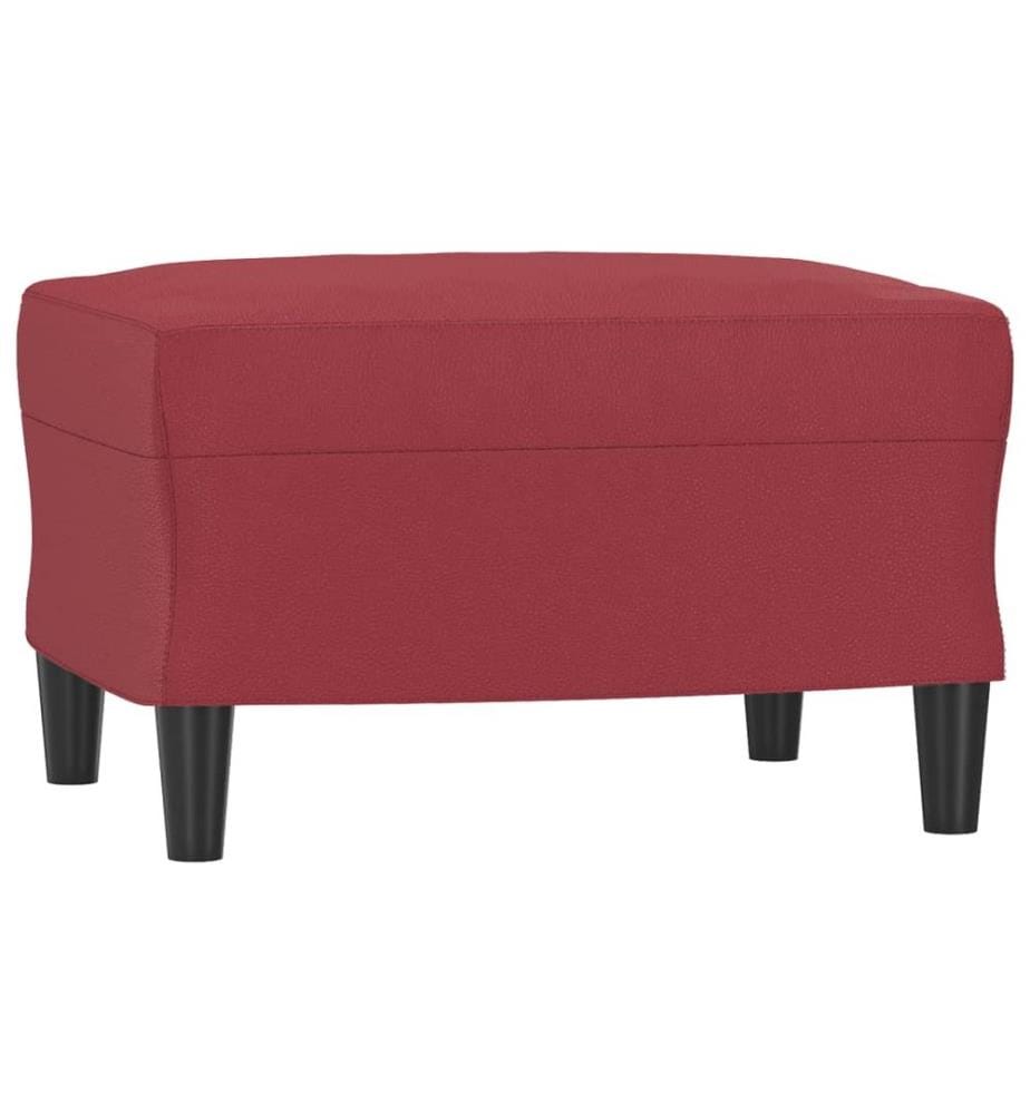 Fusshocker Weinrot 60x50x41 cm Kunstleder