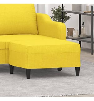 Fusshocker Hellgelb 70x55x41 cm Stoff