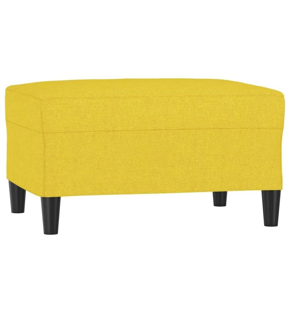Fusshocker Hellgelb 70x55x41 cm Stoff