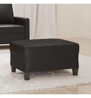 Fusshocker Schwarz 70x55x41 cm Kunstleder