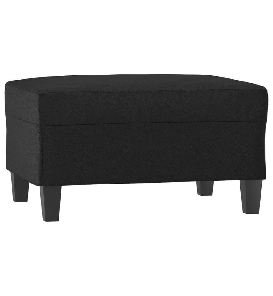 Fusshocker Schwarz 70x55x41 cm Kunstleder