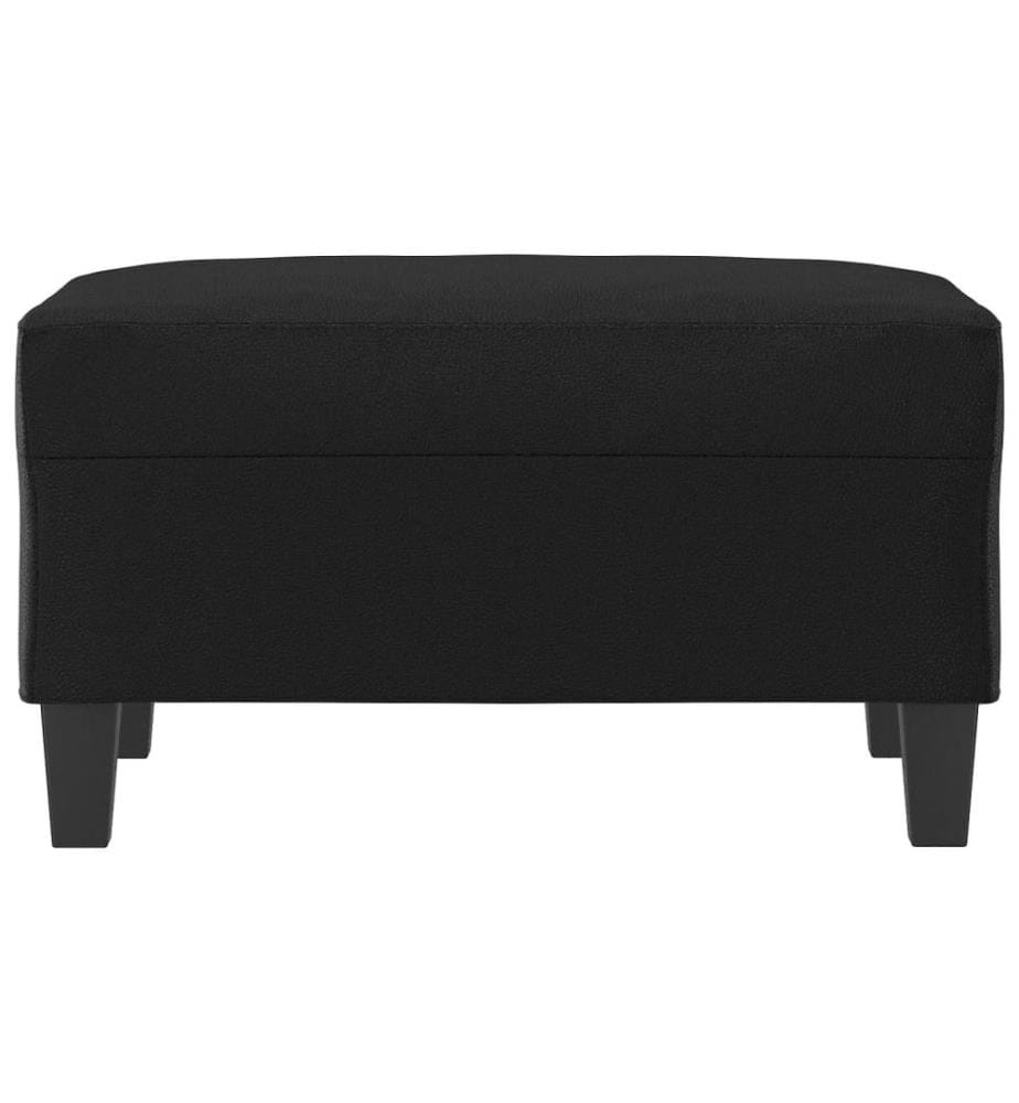 Fusshocker Schwarz 70x55x41 cm Kunstleder