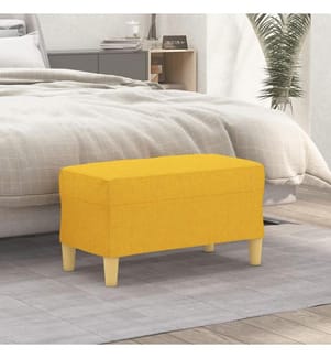Sitzbank Hellgelb 70x35x41 cm Stoff