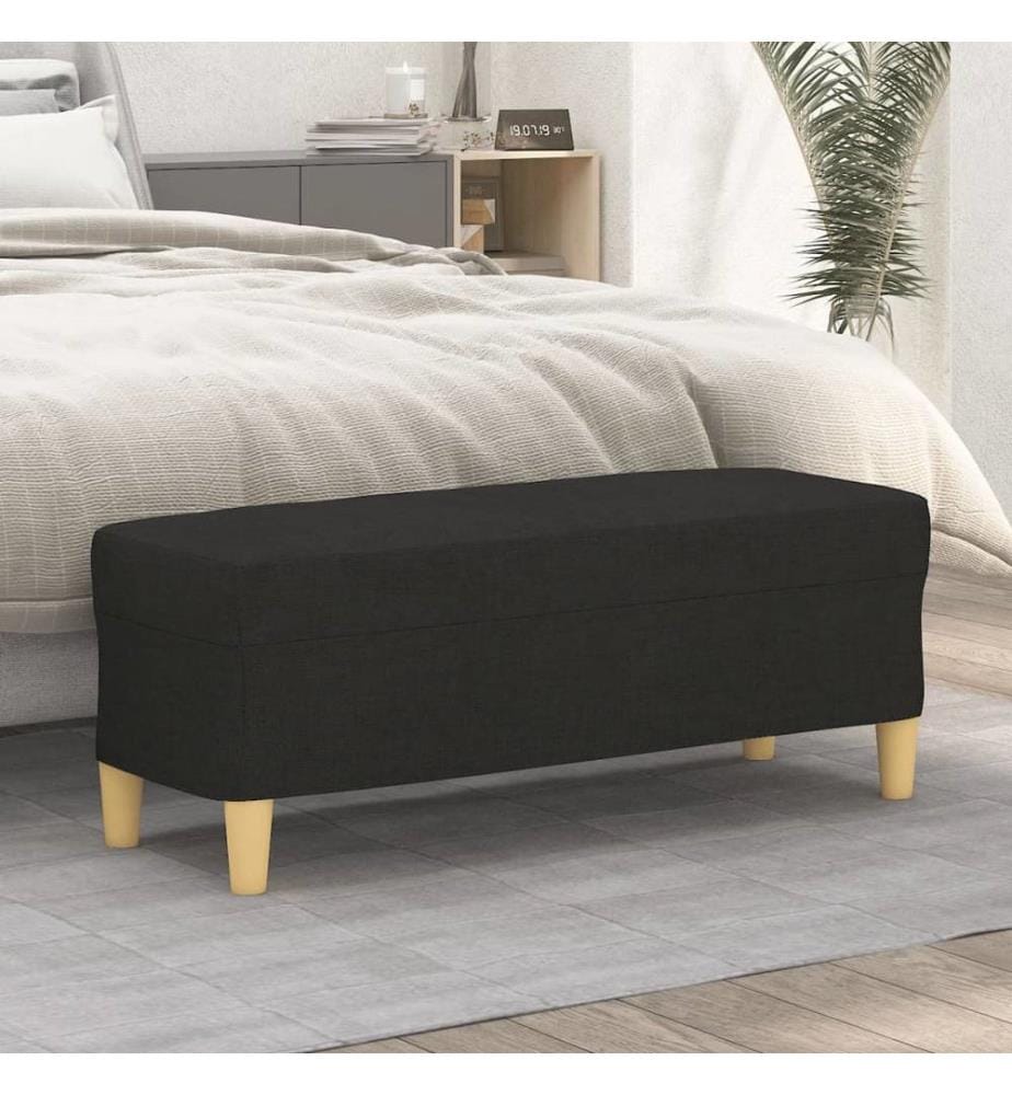 Sitzbank Schwarz 100x35x41 cm Stoff