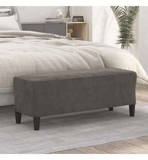 Sitzbank Dunkelgrau 100x35x41 cm Samt