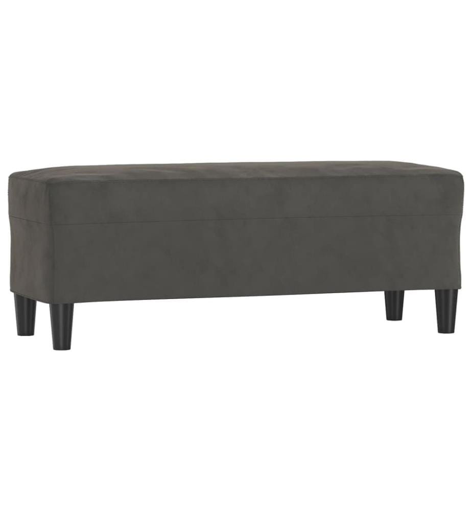 Sitzbank Dunkelgrau 100x35x41 cm Samt