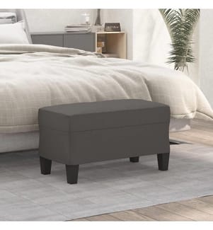 Sitzbank Grau 70x35x41 cm Kunstleder