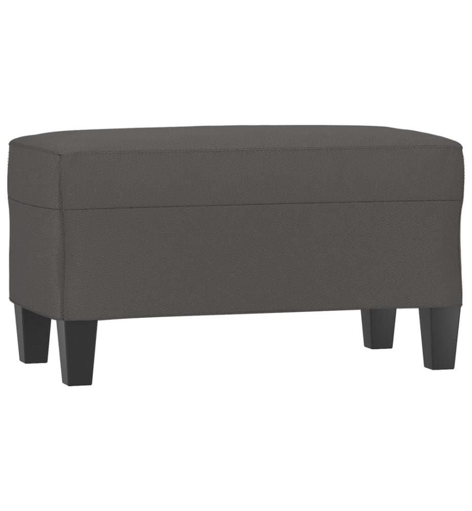 Sitzbank Grau 70x35x41 cm Kunstleder