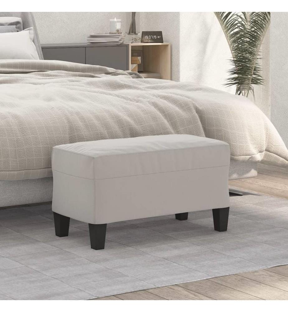 Sitzbank Hellgrau 70x35x41 cm Mikrofasergewebe
