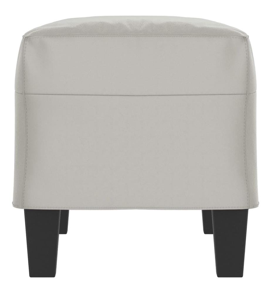 Sitzbank Hellgrau 70x35x41 cm Mikrofasergewebe