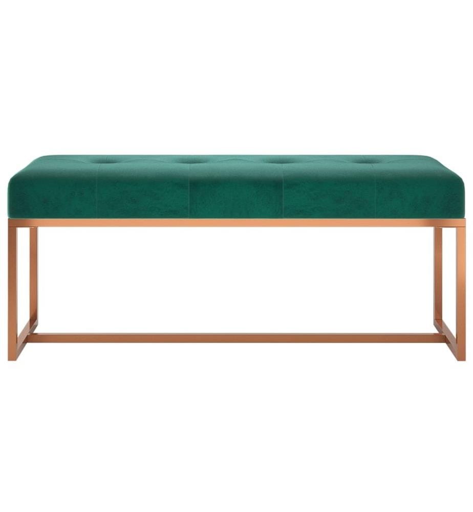 Sitzbank Dunkelgrün 110x36x45 cm Samt