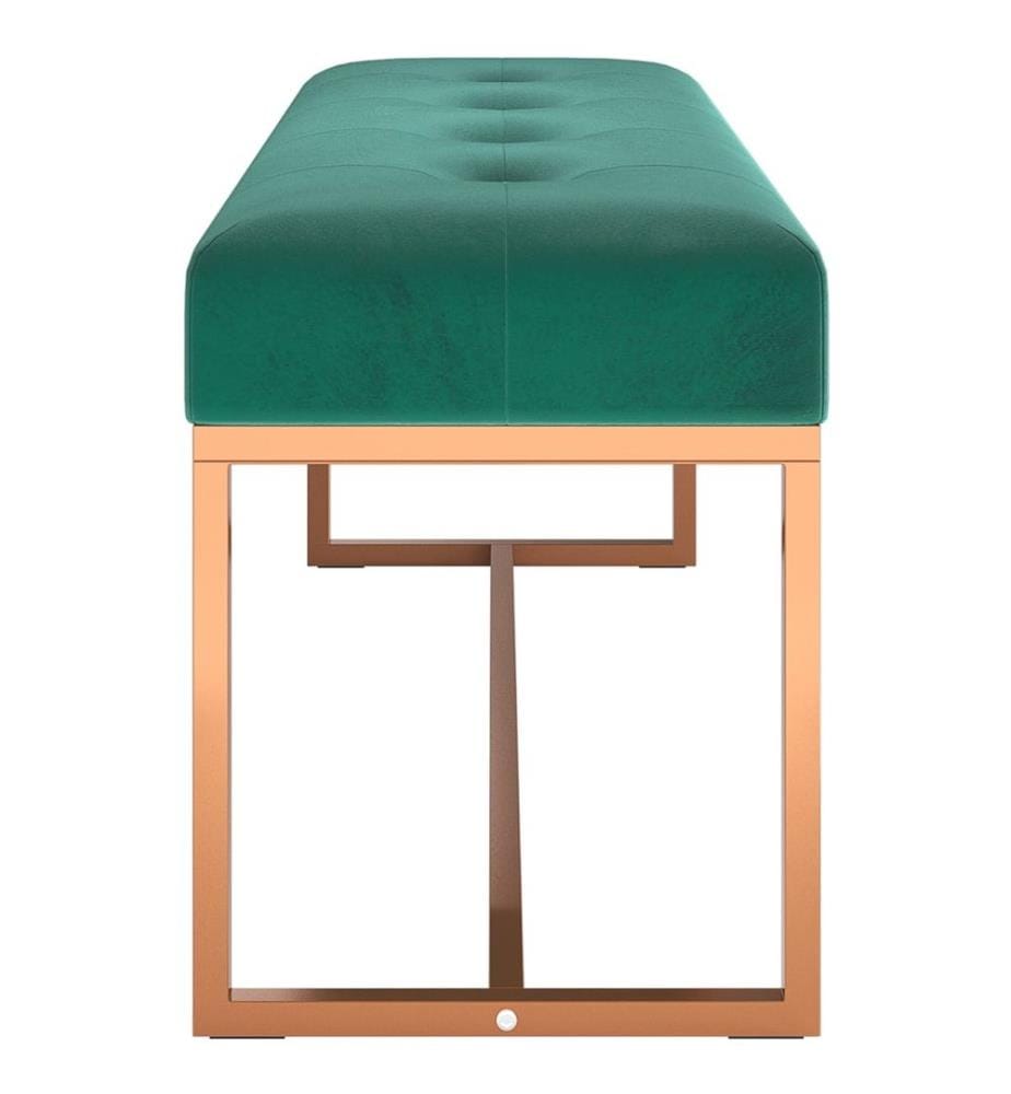 Sitzbank Dunkelgrün 110x36x45 cm Samt