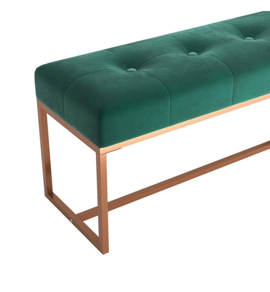 Sitzbank Dunkelgrün 110x36x45 cm Samt