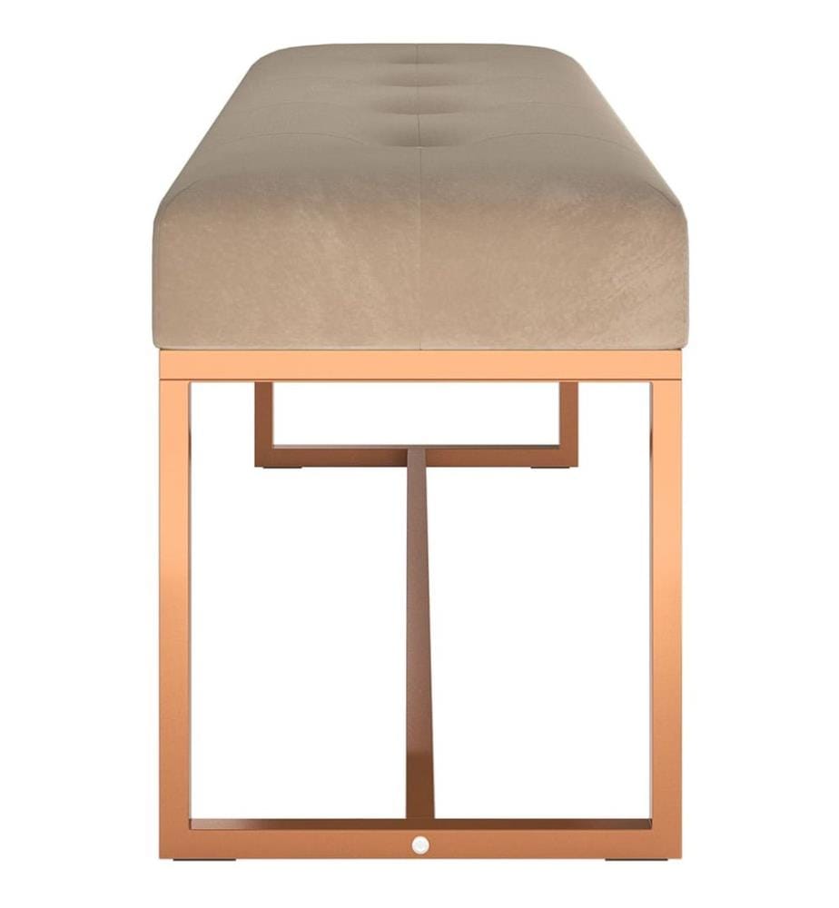 Banc Beige 110x36x45 cm Velours